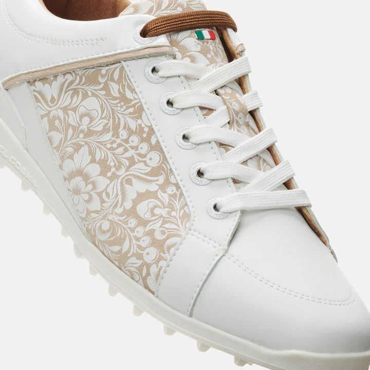 Duca Del Cosma Caldes Women's Golf Shoes - White/Flower - Size 6 - Skorzie