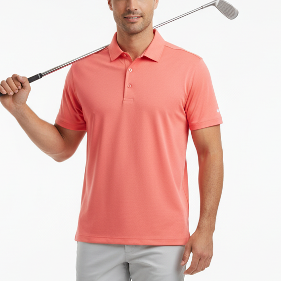 Straight Down Men's Golf Polo Sullivan Shine Size L