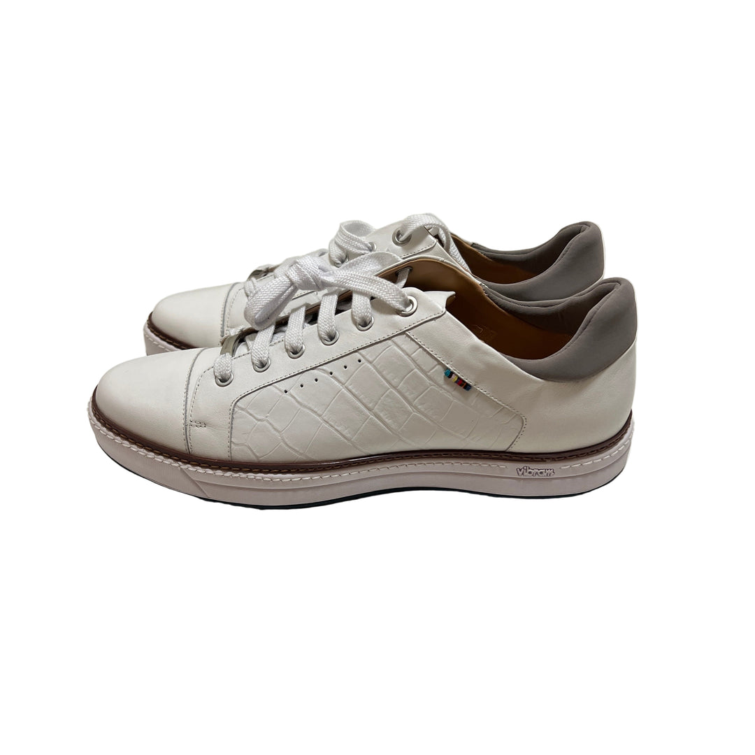 Royal Albartross Men's Italian Leather Spikeless Golf Shoe - White - Size 10