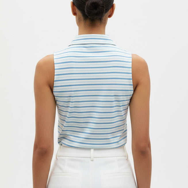 Smith & Quinn Women's S/L Polo Jack Seaside Stripe Size L