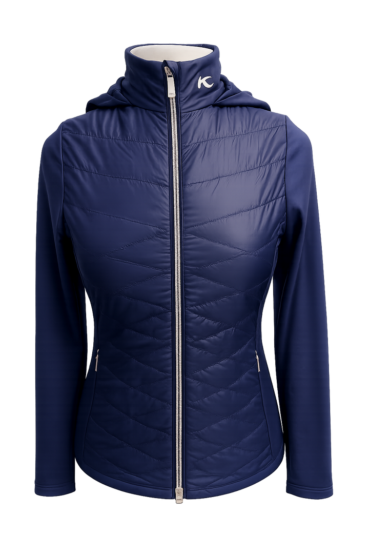 KJUS Women's Retention Hooded Jacket - Atlanta Blue - Small