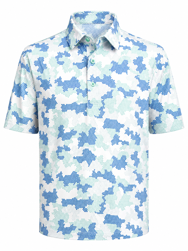 Bobby Jones Performance Camo Print Jersey Polo - Mint - Large