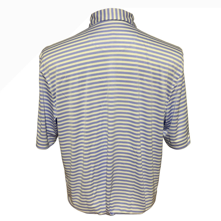 Greg Norman Recycled Microlux Stripe Polo - Lilac Sky/White - Large - Skorzie