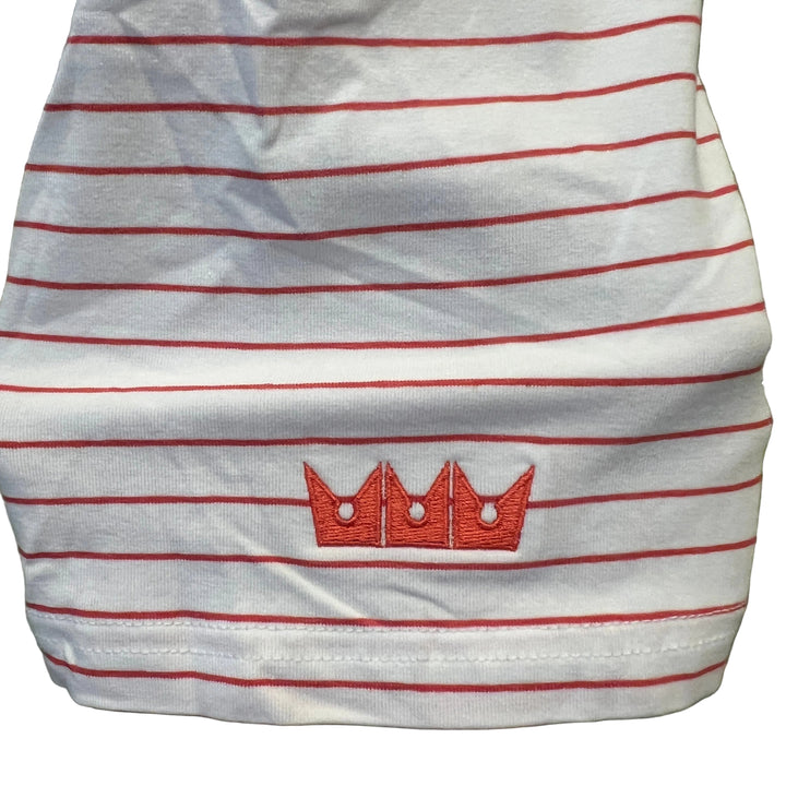 Johnnie-O Neese Stripe Polo (w/ logo) - Cherry - FINAL SALE ITEM - Skorzie