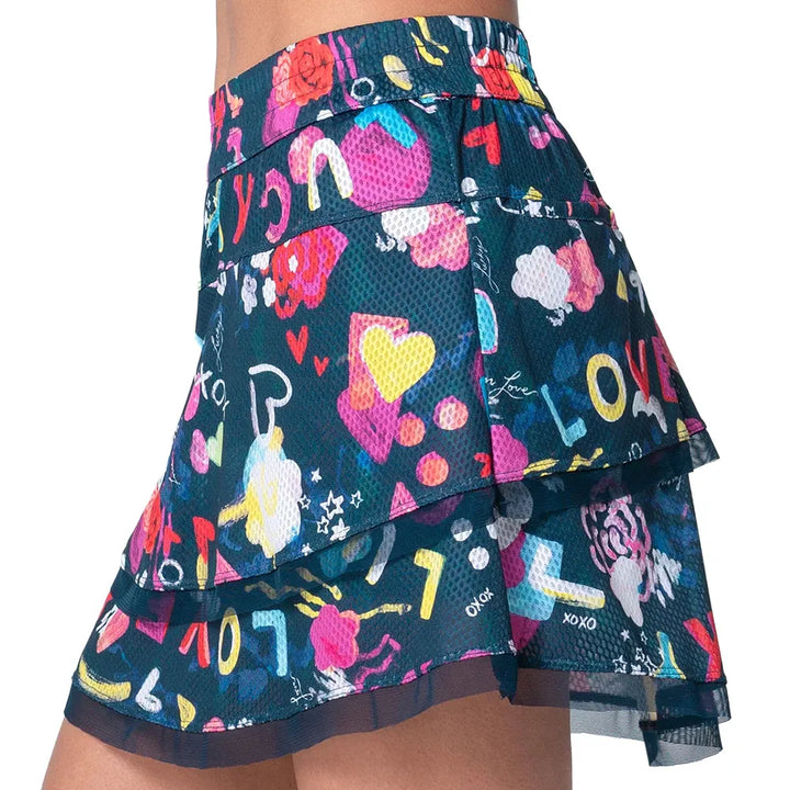 Lucky In Love High Waist Skort (15.5") - Love You