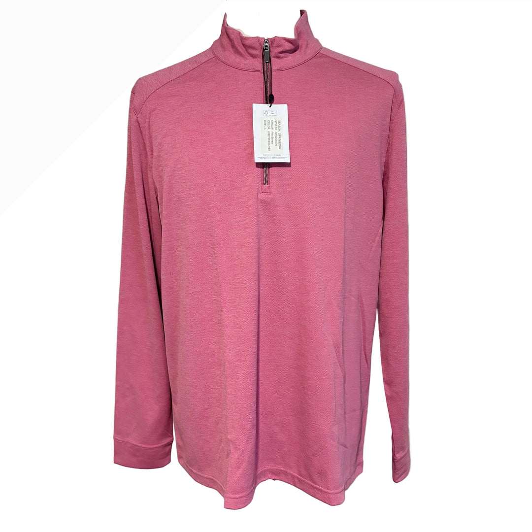 Greg Norman Freedom 1/4 Zip Pullover - Lobster Heather - Large - Skorzie