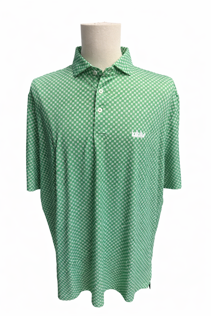 RLX Ralph Lauren Checkered Performance Polo (w/ logo) - Green - X-Large - Skorzie