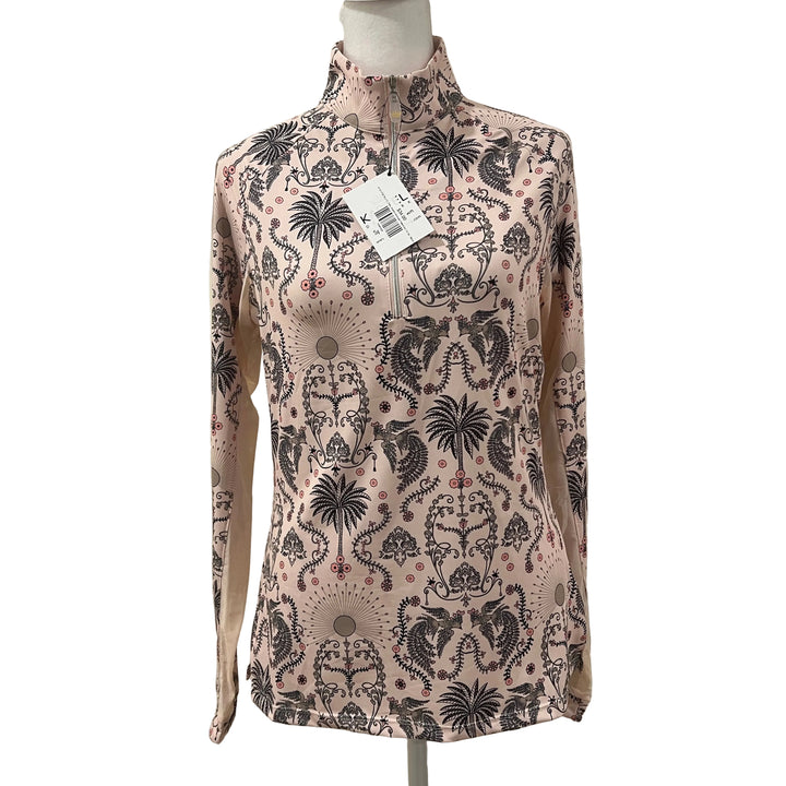 Kastel Denmark Patterned 1/4 Zip - Blush - Skorzie