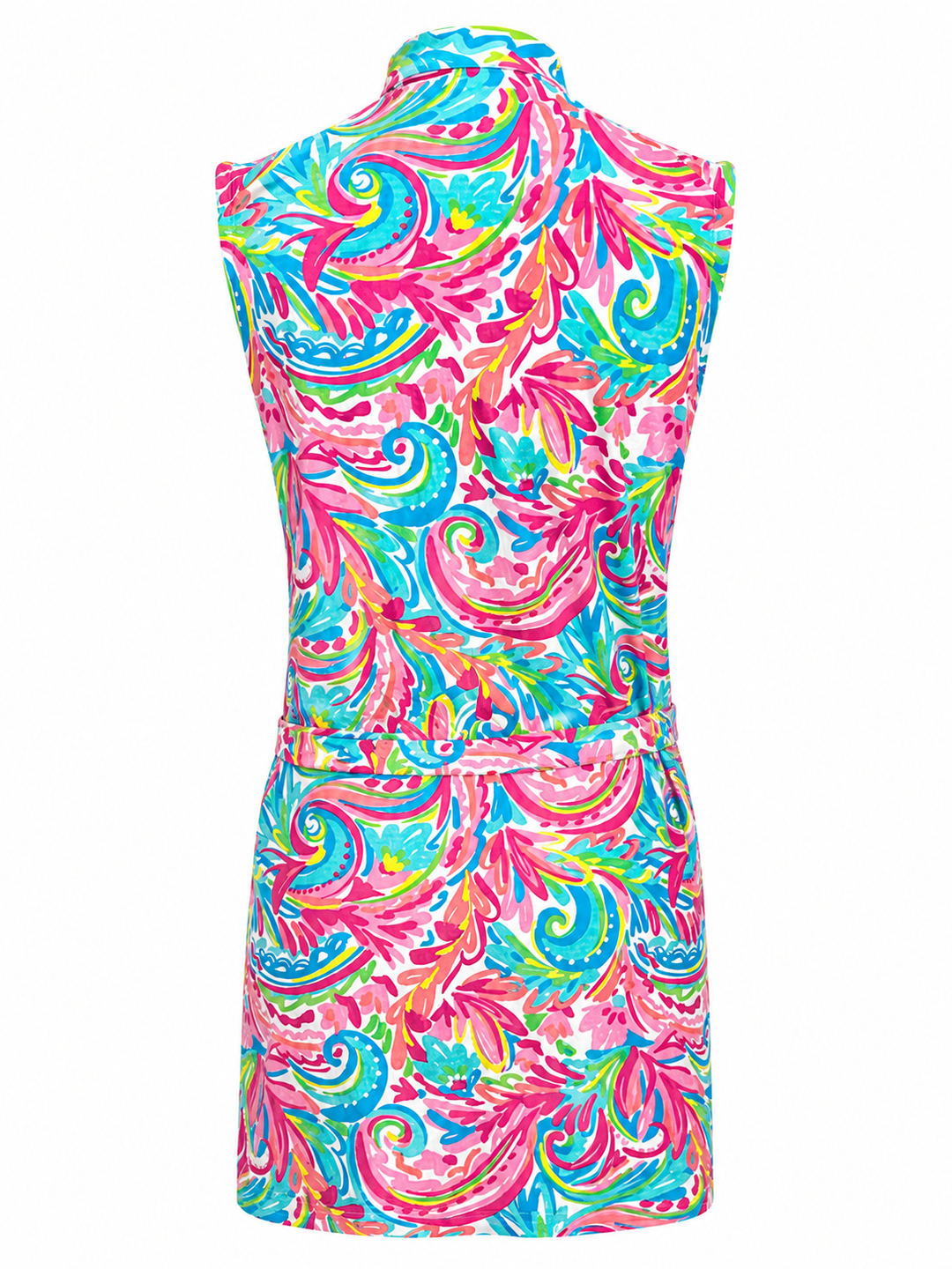IBKUL Subrey Sleeveless Drawstring Dress - Candy