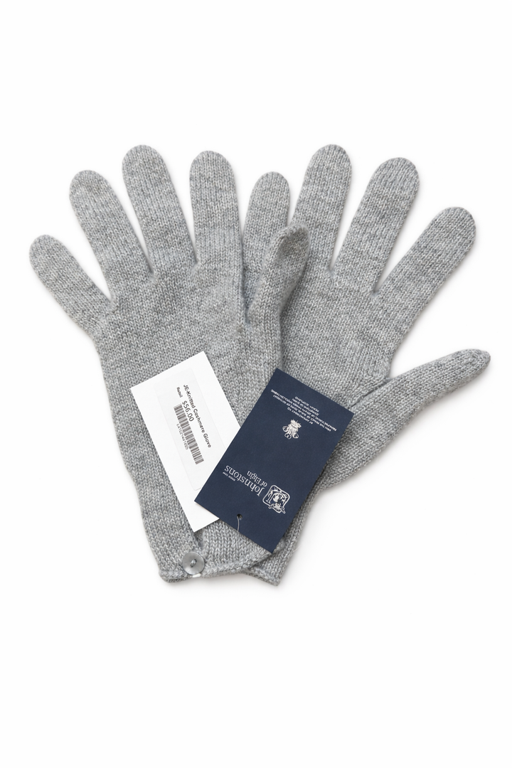 Johnstons of Elgin Gray Women's Knitted Cashmere Gloves