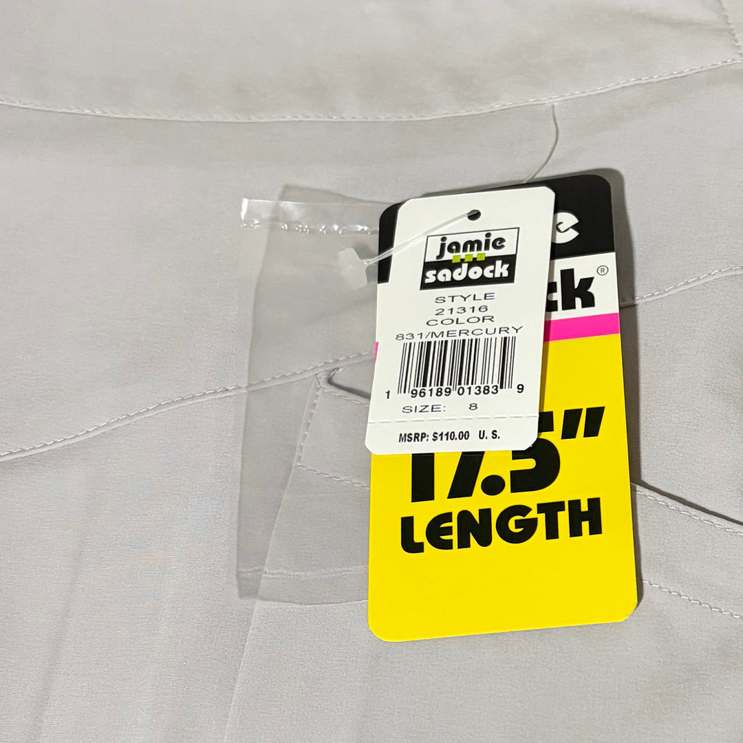 Jamie Sadock Women's Golf Skort Airwear 17.5" Mercury Size 8 (FINAL SALE ITEM)