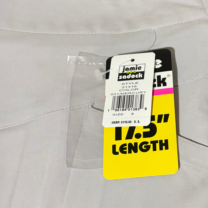 Jamie Sadock Women's Golf Skort Airwear 17.5" Mercury Size 8 (FINAL SALE ITEM)