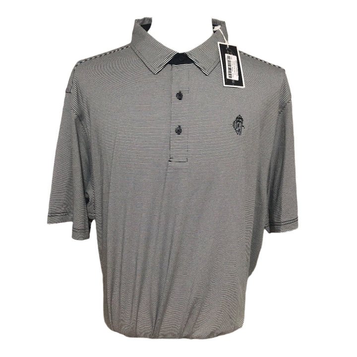 Bobby Jones Stripe Polo (w/ logo) - Black/White - XXX-Large - Skorzie