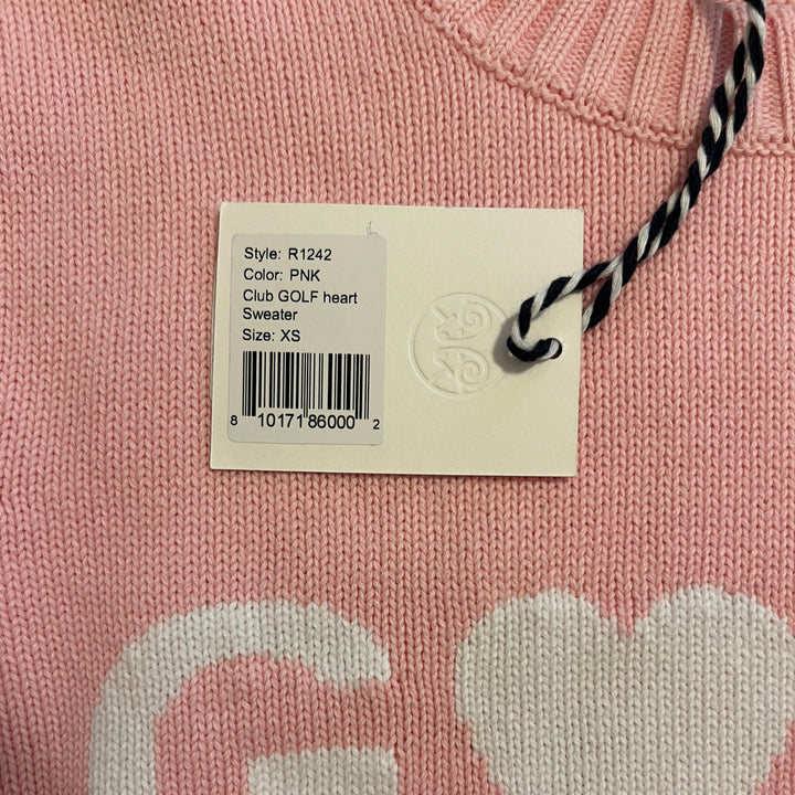 Renwick Women's Golf Sweater Club Heart (w/logo) Pink Size XS