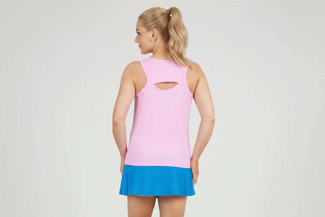IBKUL Womens Abby Solid Sleeveless Top - Candy Pink - Small