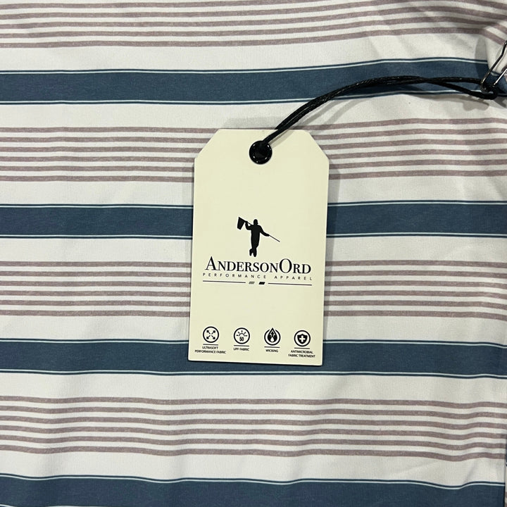 Anderson Ord Men's Golf Polo Spear (w/logo) Bluefin/Eilish Size S