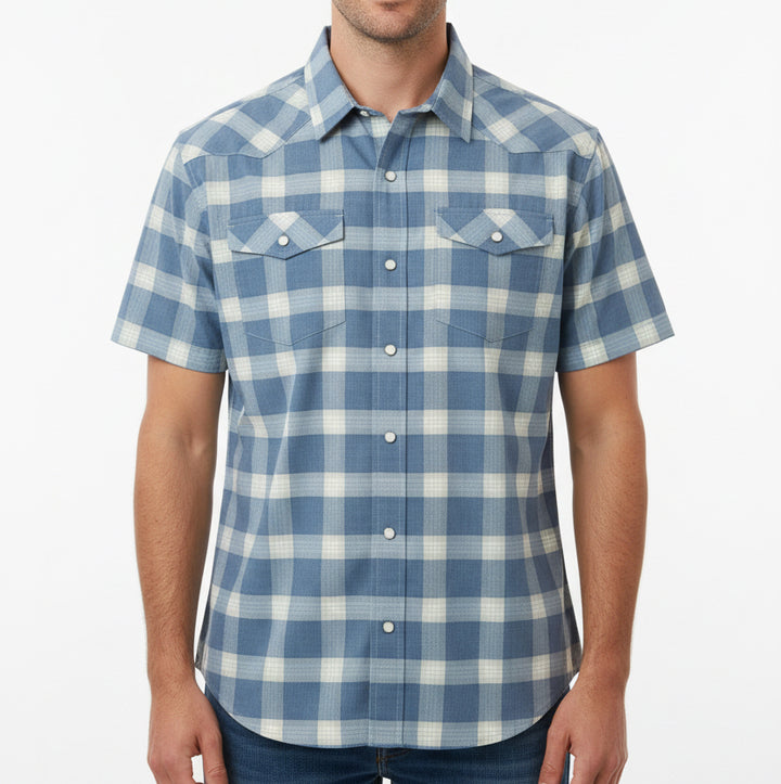 Straight Down Men's Shirt Jasper Woven Moonlight Size L