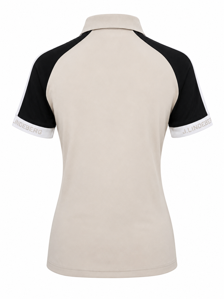 J.Lindeberg Short Sleeve Priya Polo - Moonbeam - Medium
