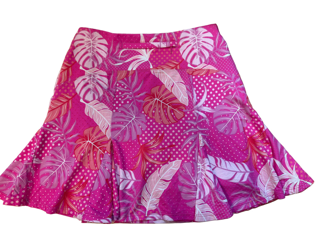 G-Lifestyle Flare Godet Skort - Pink Oasis - Small