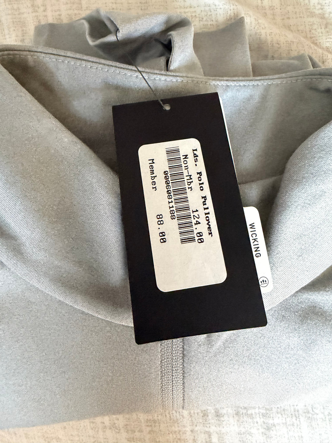 RLX Ralph Lauren Quarter Zip Top (W/Logo)  - Grey - Large