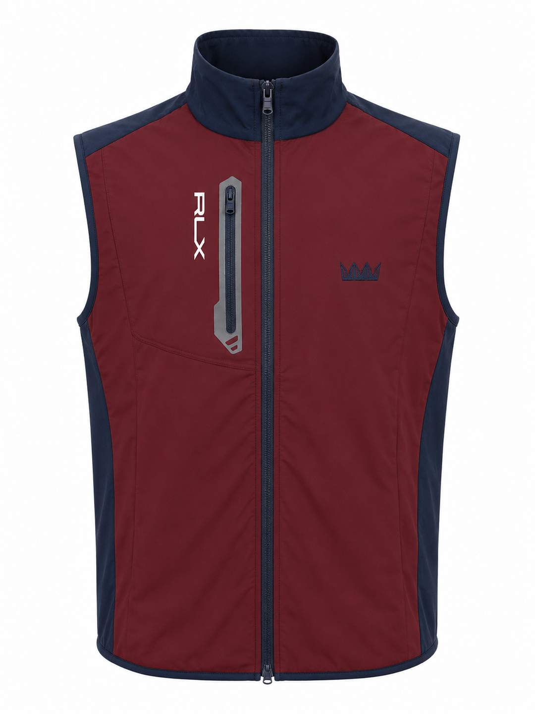RLX Men's Golf Vest (w/logo) - Wine/Navy - XL - Skorzie