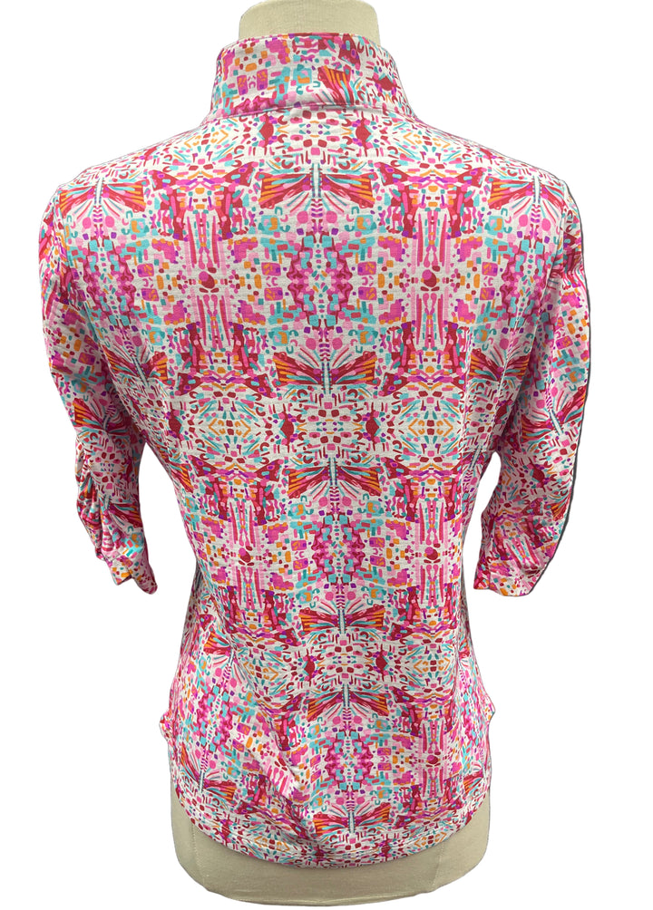 IBKUL Half Sleeve Top -Pink -  Small - Skorzie