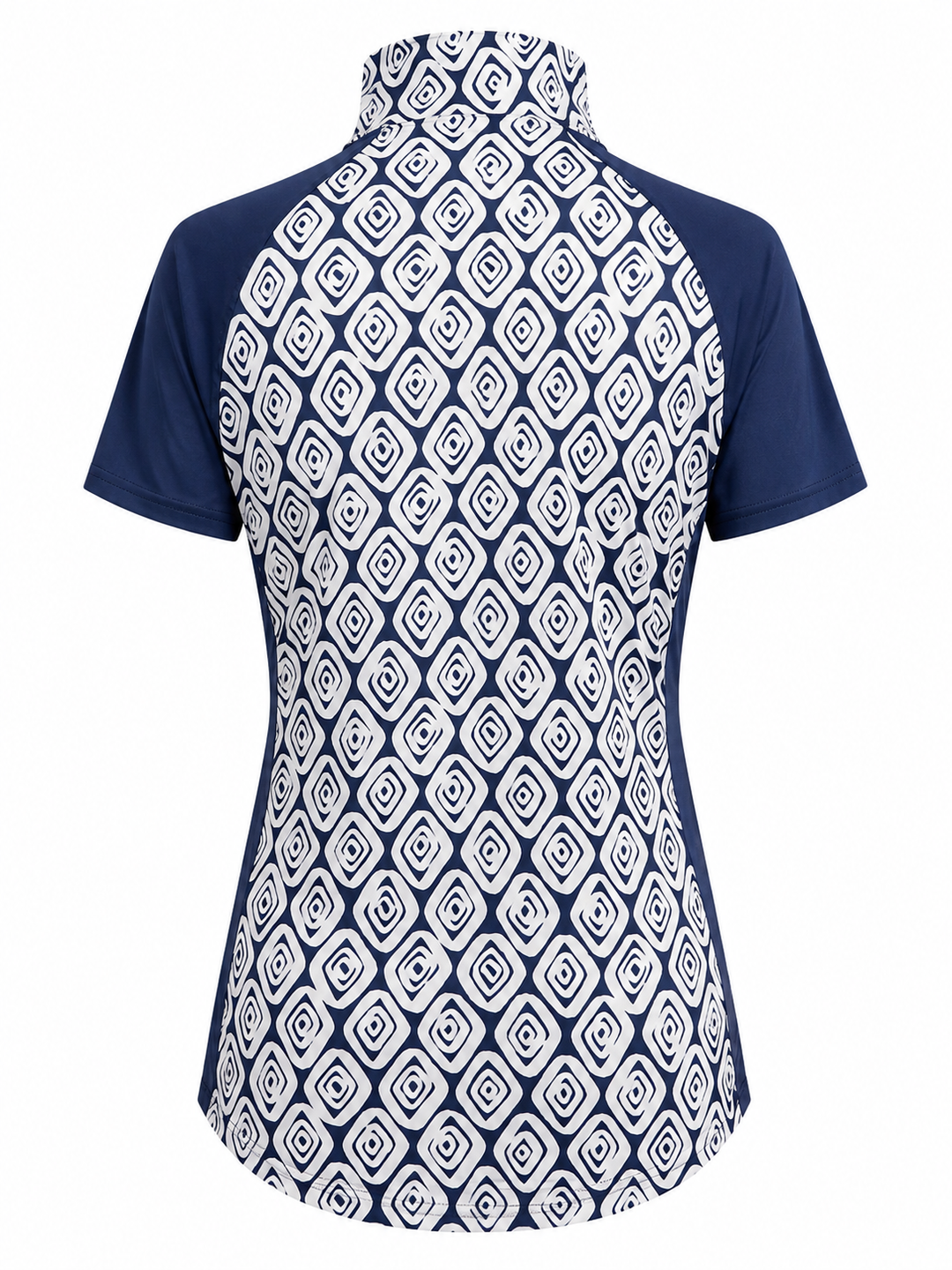 SanSoleil Womens Sleeveless Zip Top - Diamond Swirl - Small