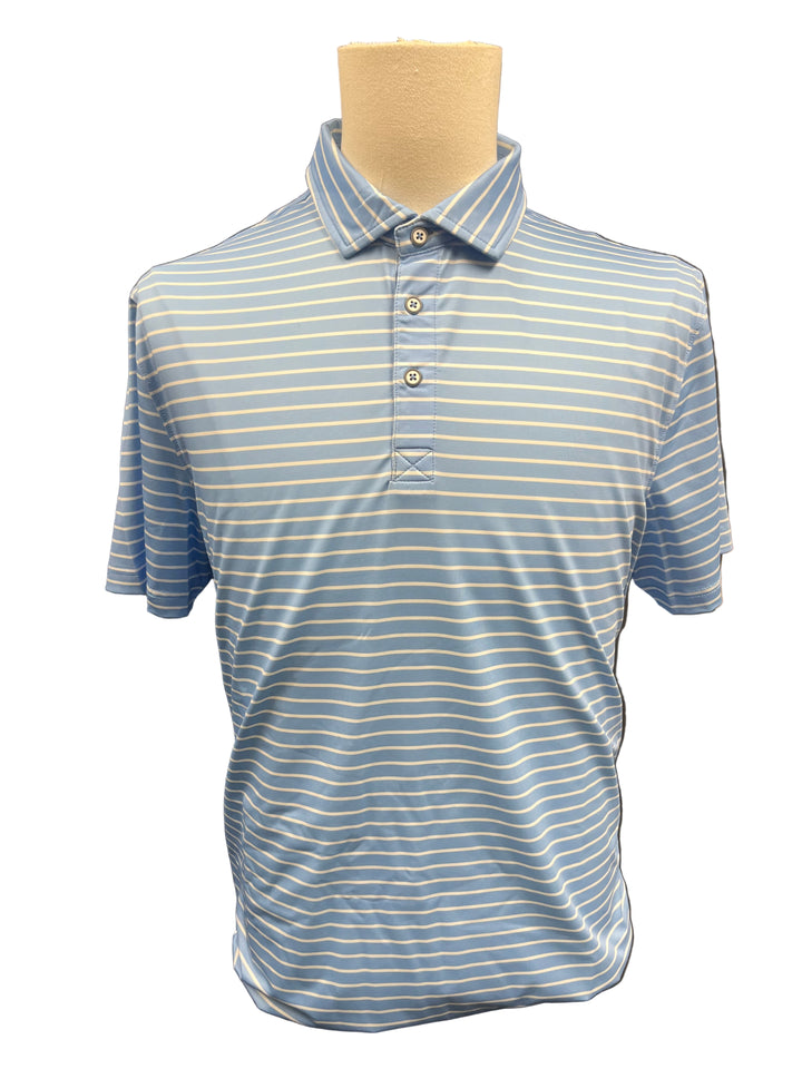 Jaxson Maximus - West Palm Polo - Light Blue w/ White Stripes - Skorzie