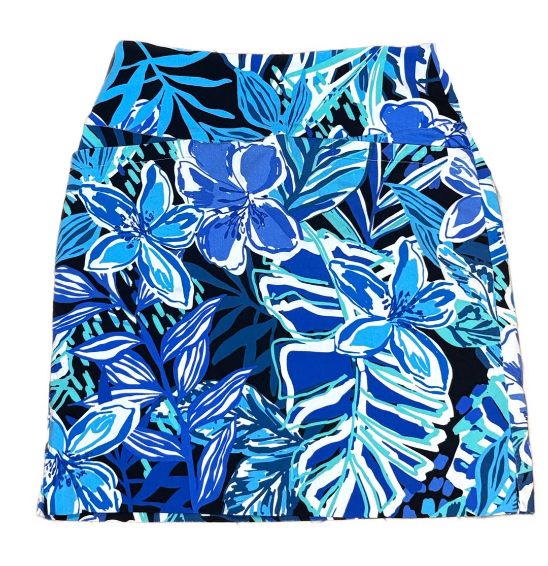 Swing Control Womens Hibiscus Skort (18") - Blue/Multi