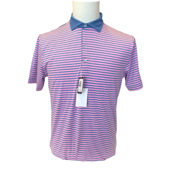 Johnnie-O Performance Jersey Polo (w/ logo) - Gibbons Stripe  - Small - Skorzie