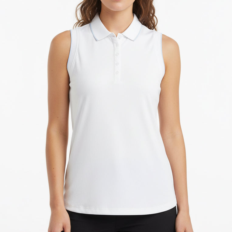 Straight Down Women's Golf Polo Sami S/L White Size M