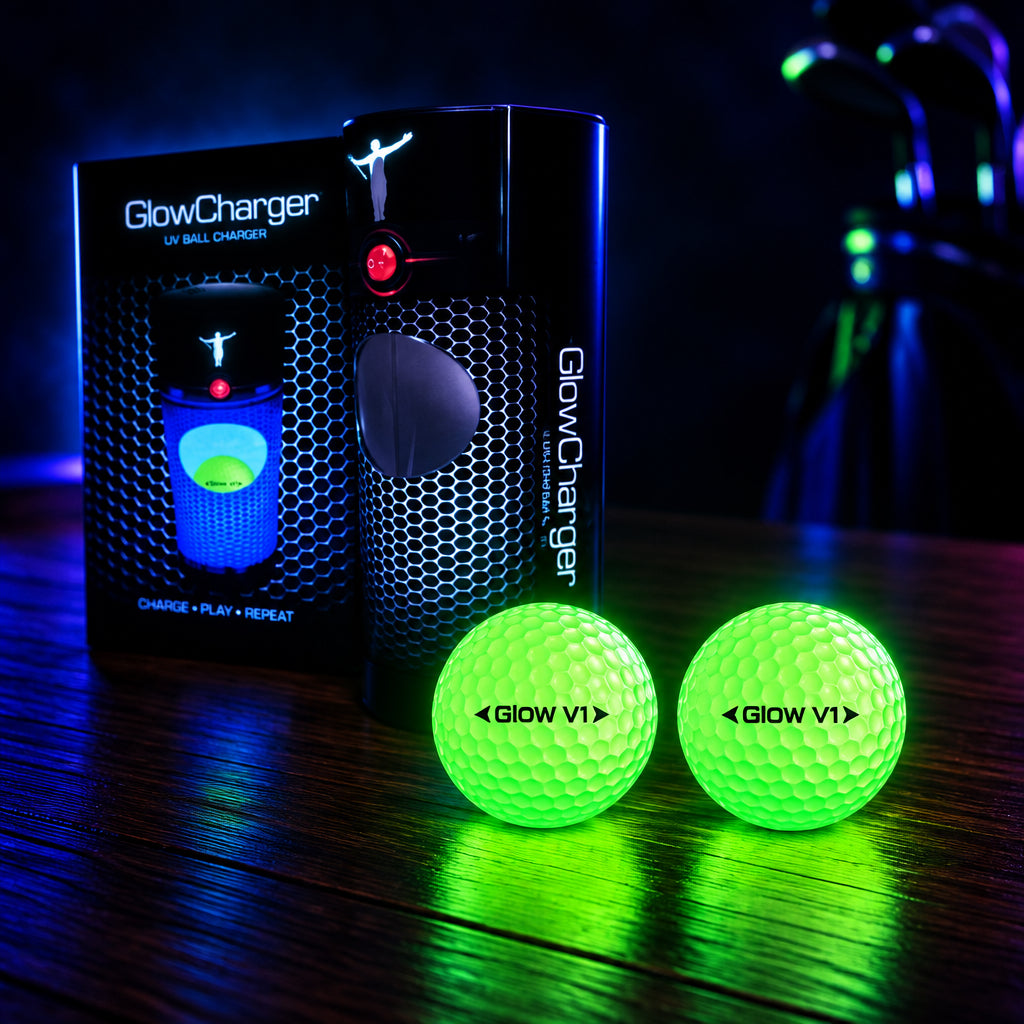 Glow Gear Golf Glow Charger + 2 Glow V1 Night Golf Balls (FINAL SALE ITEM)