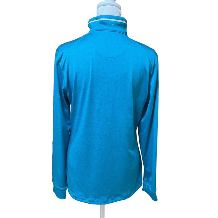 Greg Norman Leaderboard Half-Zip - Lagoon Blue Heather - Medium - Skorzie