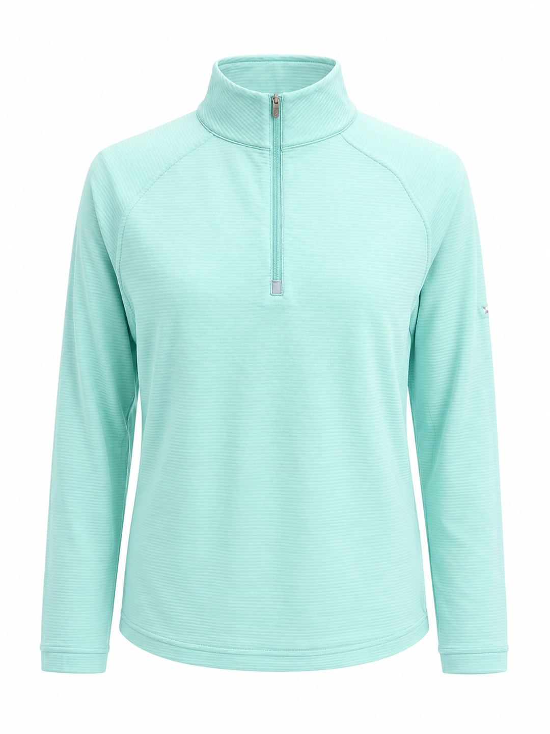 Peter Millar Men's Midlayer Quarter Zip (w/logo) - Aqua - Small - Skorzie