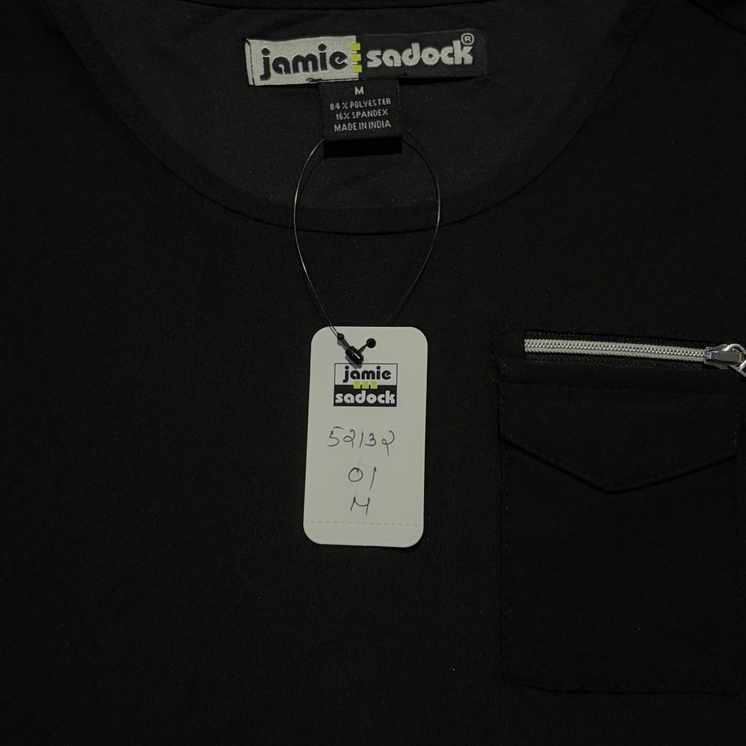 Jamie Sadock Women's Golf Polo Crew Neck Pocket T Black Size M