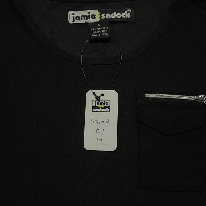 Jamie Sadock Women's Golf Polo Crew Neck Pocket T Black Size M