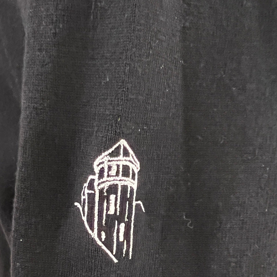 G/FORE Men's V-Neck Merino Zip Sweater (w/logo) - Onyx - Medium - Skorzie