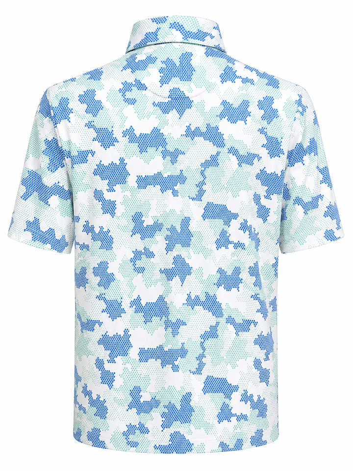 Bobby Jones Performance Camo Print Jersey Polo - Mint - Large