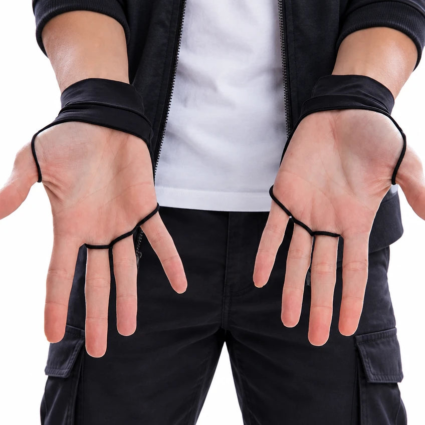 SParms Palmless Golf Gloves UPF 50+ Black (FINAL SALE ITEM)