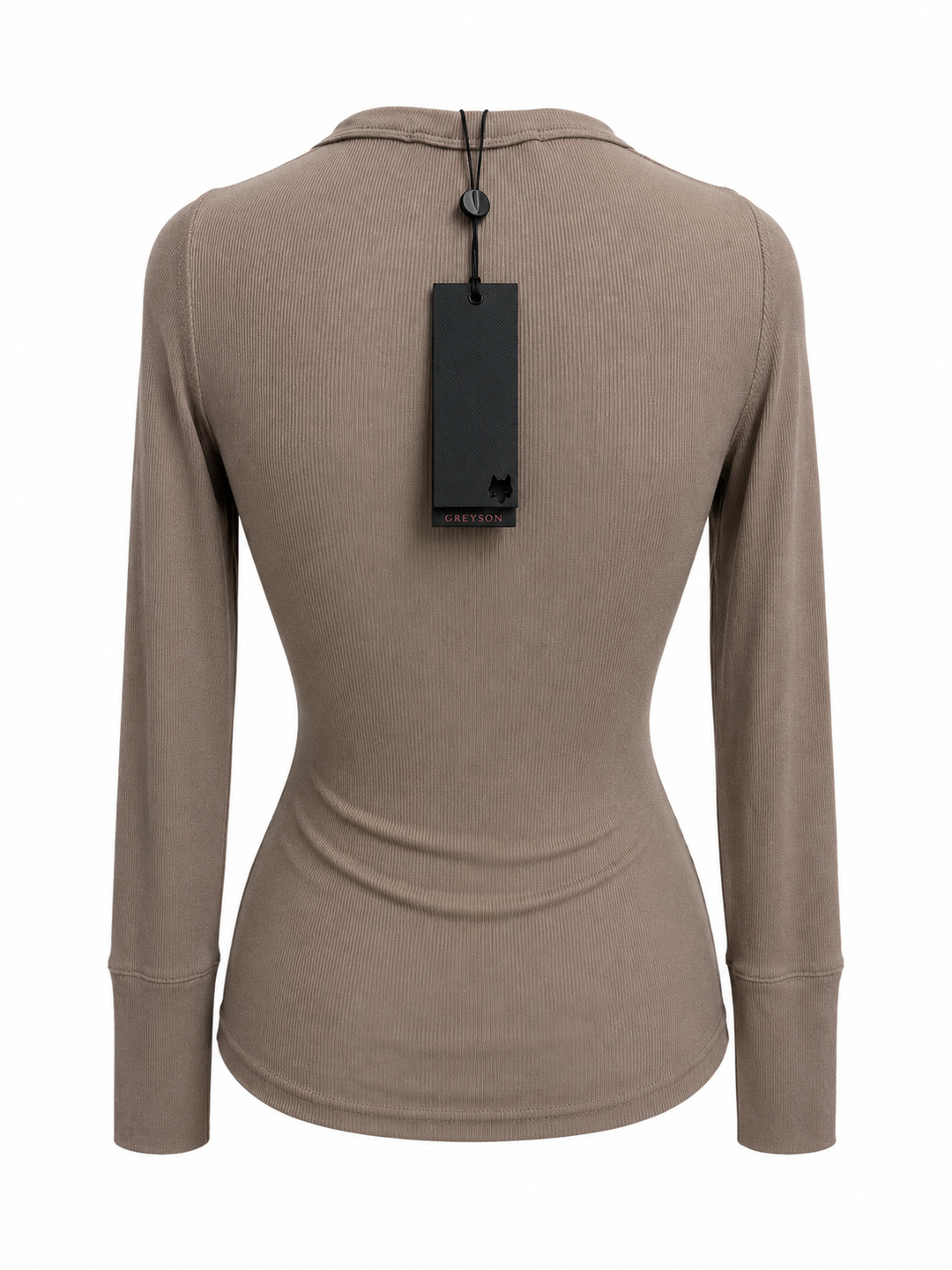 Greyson Orion Cotton Long Sleeve Ribbed Top - Clay - XS - Skorzie