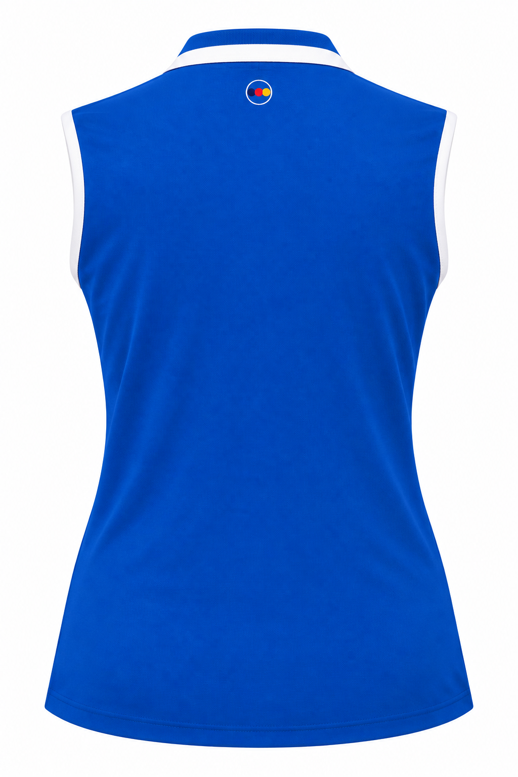 Swing Control Pique Mockneck Sleeveless Shirt - Blue