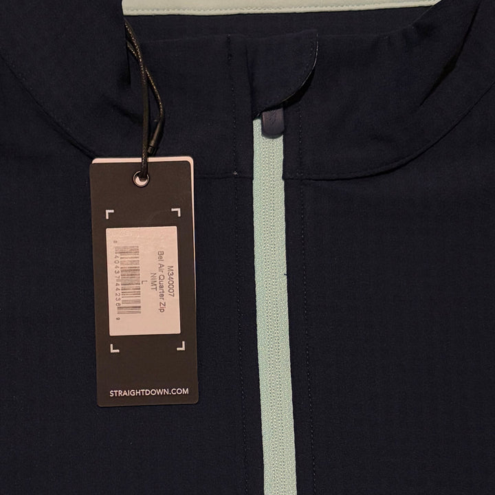 Straight Down Men's Golf Quarter Zip Bel Air New Indigo/Mint Size L