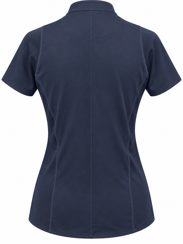 Lucky In Love Win the Day Short Sleeve Zip Top - Midnight
