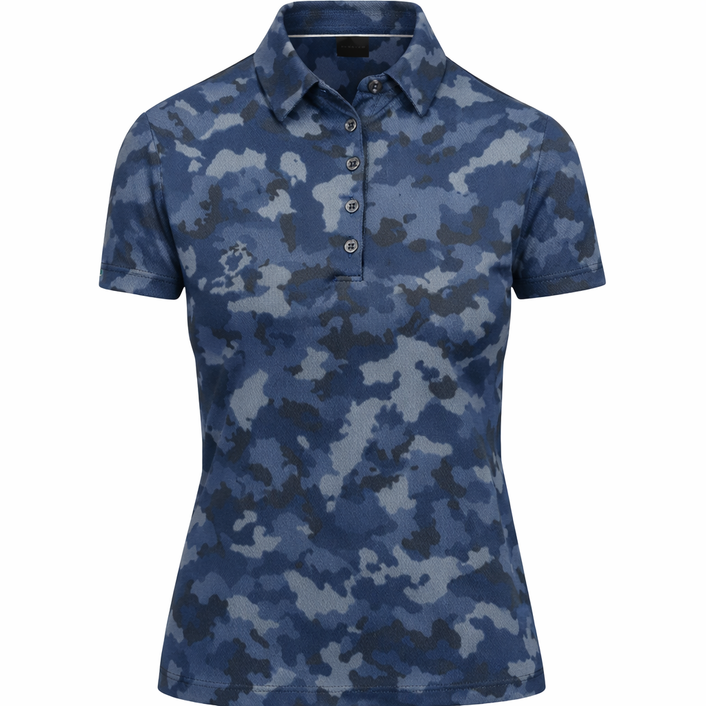 Dunning Women's Player 2.0 Jersey Performance Polo - Night Sky Camo - Skorzie