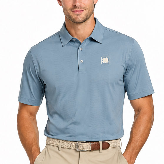 Black Clover Men's Golf Polo Barney Moody Blue Size L