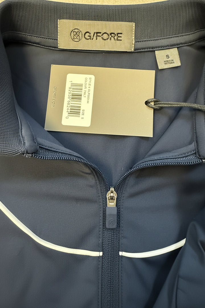 G/FORE Tech Zip Polo with Piping - Twilight - Small