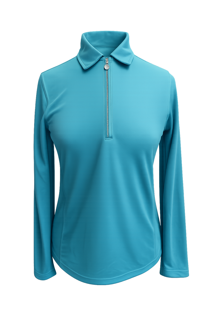 Daily Sports Women's Macy Long Sleeve Polo - Aqua