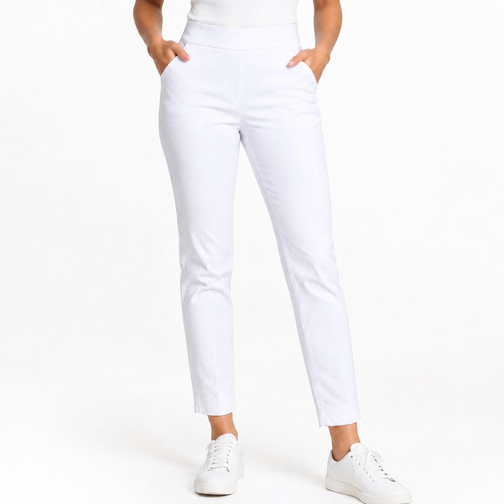 Slimsation Women's Golf Ankle Pants 29" White Size 8