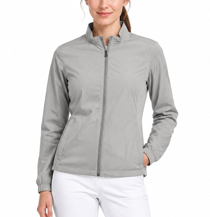 Black Clover Women's Golf Jacket Lightweight Lucy Light Grey Size S