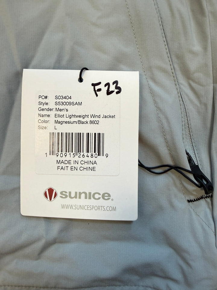 Sunice Men's Elliot Lightweight Wind Jacket - Magnesium - Large